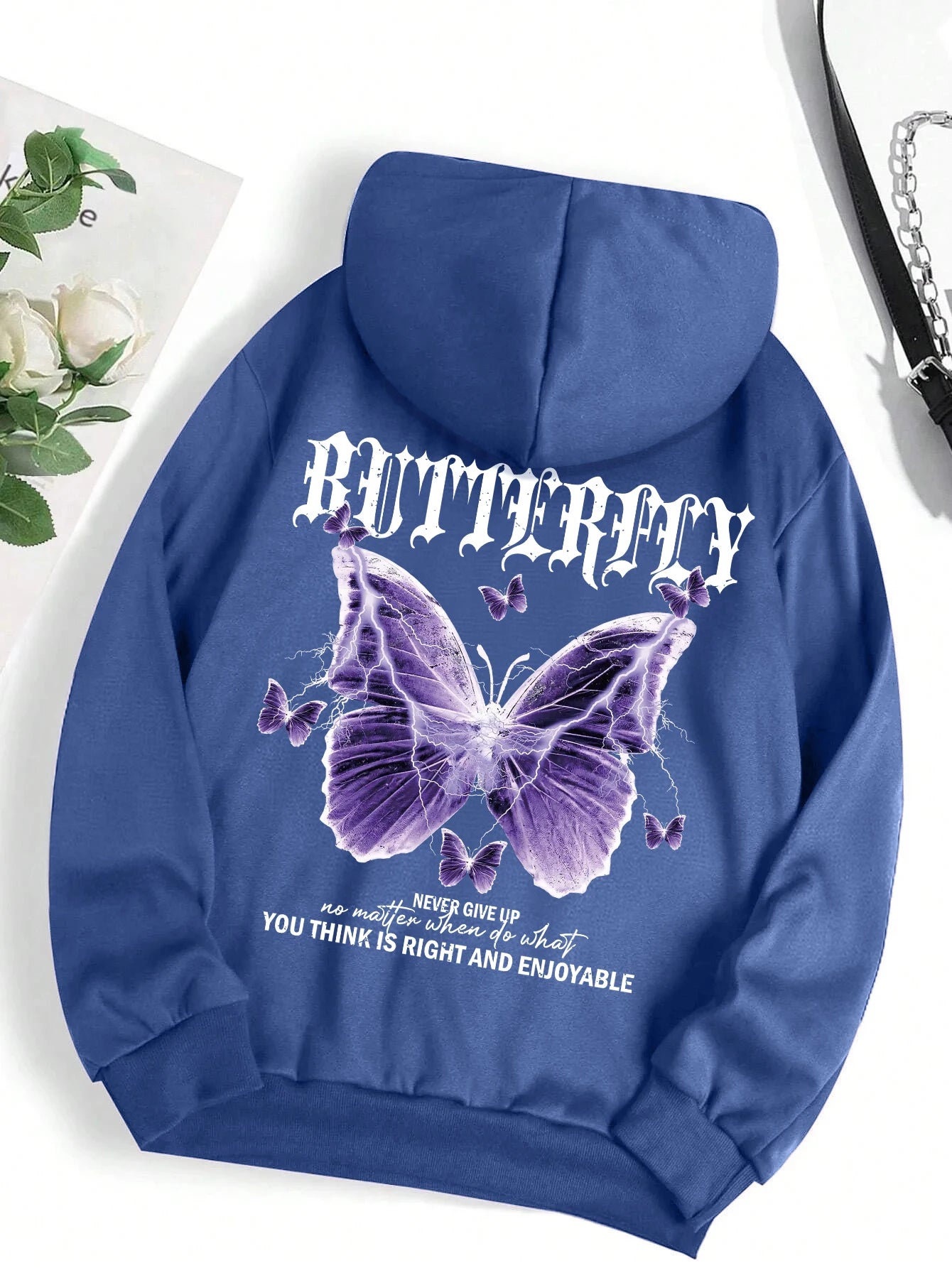 Hoodie Purple Butterfly