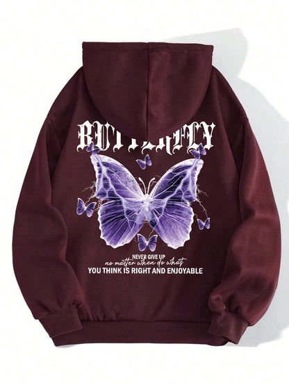 Hoodie Purple Butterfly